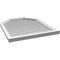 Ekena Millwork Octagonal Top Surface Mount PVC Gable Vent w/ 2"W x 2"P Brickmould Sill Frame, 30"W x 36"H GVPOT30X3603SN - alternate 5